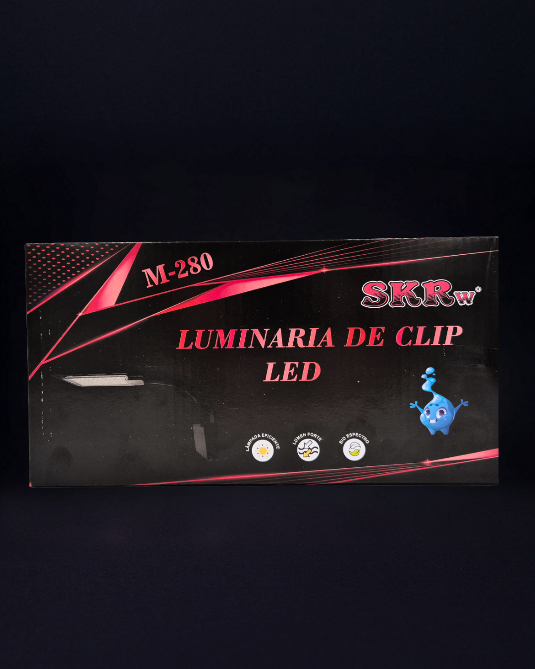 LUMINÁRIA M-280 RGB BRANCA 9W - PRETA BIV SKRw