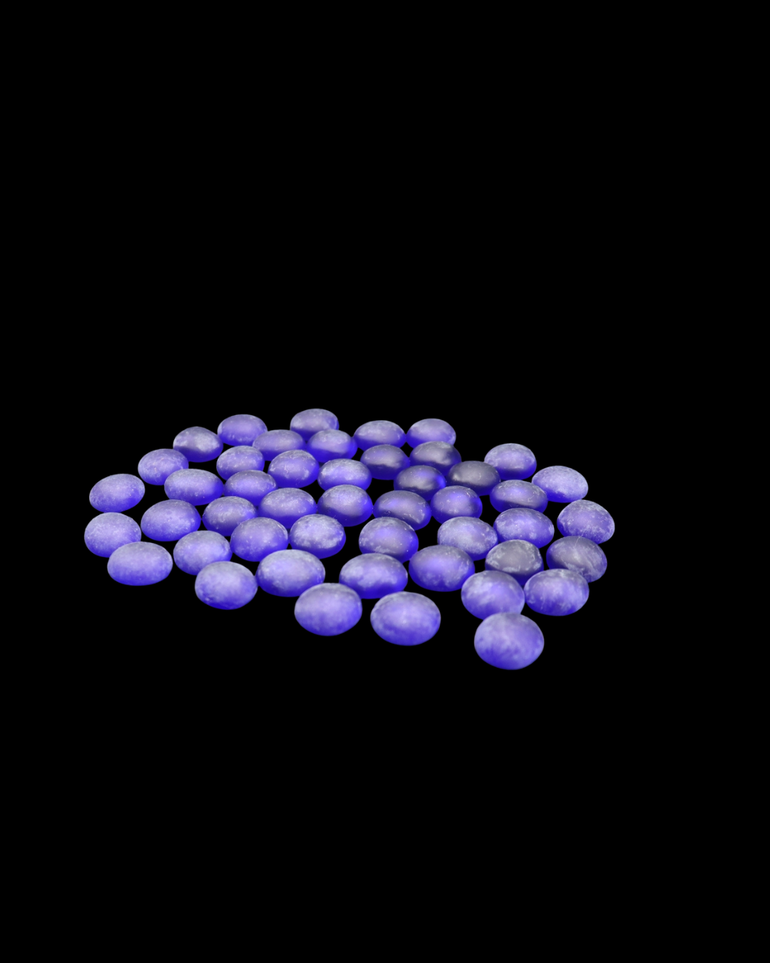 ENFEITE DE VIDRO FOSCO AZUL ESCURO 200G SKRw
