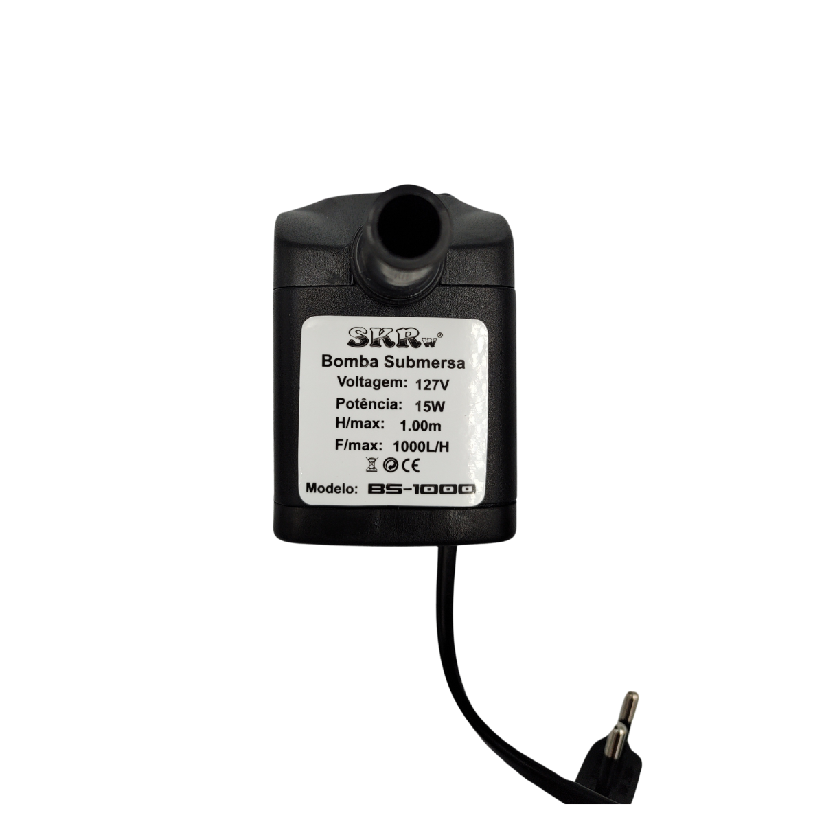 BOMBA SUBMERSA FONTES E BEBEDOUROS PET BS-1000lh 15WT 110V SKRw