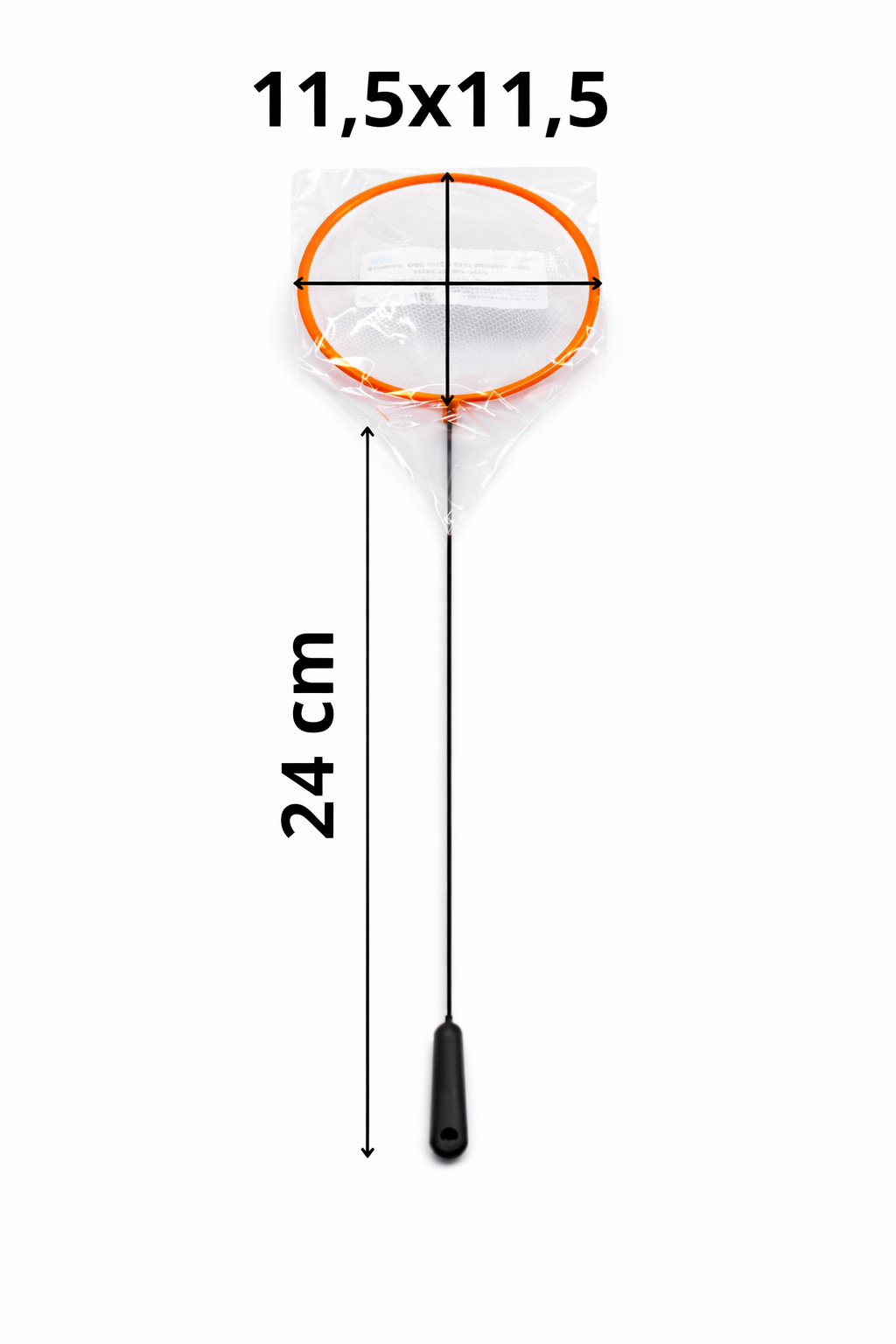 SKRw REDE P/ AQUARIO REDONDA RASA 11.5CM CABO 24MC
