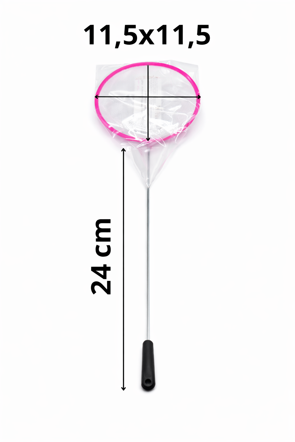 SKRw REDE P/ AQUARIO REDONDA RASA 11.5CM CABO 24MC
