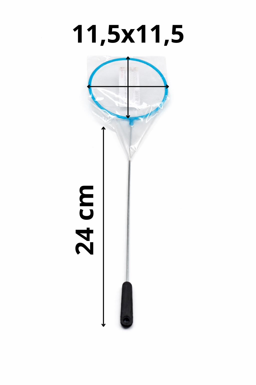SKRw REDE P/ AQUARIO REDONDA RASA 11.5CM CABO 24MC
