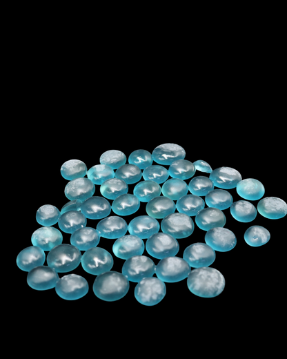 ENFEITE DE VIDRO FOSCO AZUL CLARO 200G SKRw