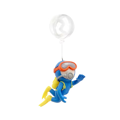 ENFEITE MERGULHADOR FLUTUANTE AZUL/AMARELO SKRw