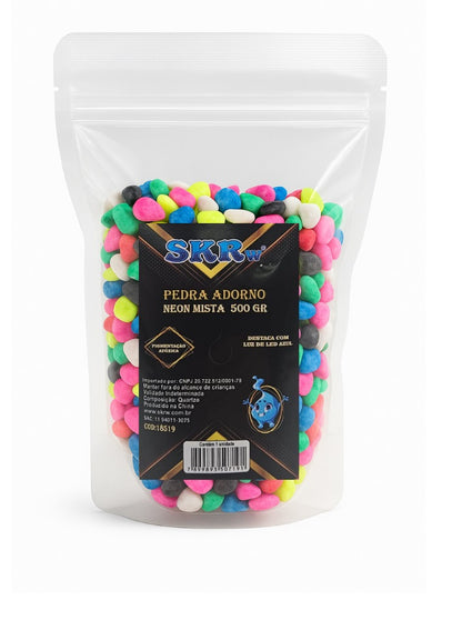 Pedras Decorativas Neon Mistas SKRw 500 g
