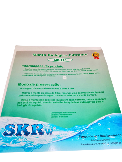 MANTA BIOLOGICA BRANCA SKRw 25X29X0.5 cm
