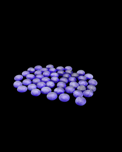 ENFEITE DE VIDRO FOSCO AZUL ESCURO 200G SKRw