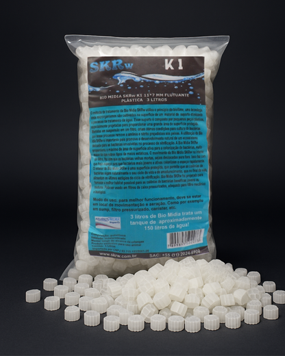 MÍDIA K1 FILTRAGEM BIOLÓGICA 11*7 MM 3L SKRw