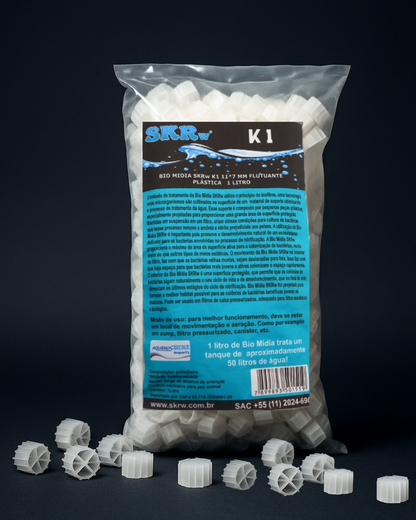 MÍDIA K1 FILTRAGEM BIOLÓGICA 11*7 MM 1L SKRw
