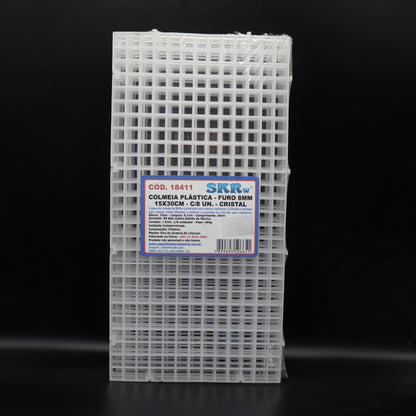 COLMEIA PLASTICA FURO 8MM 15X30CM C/ 8 BRANC SKRw