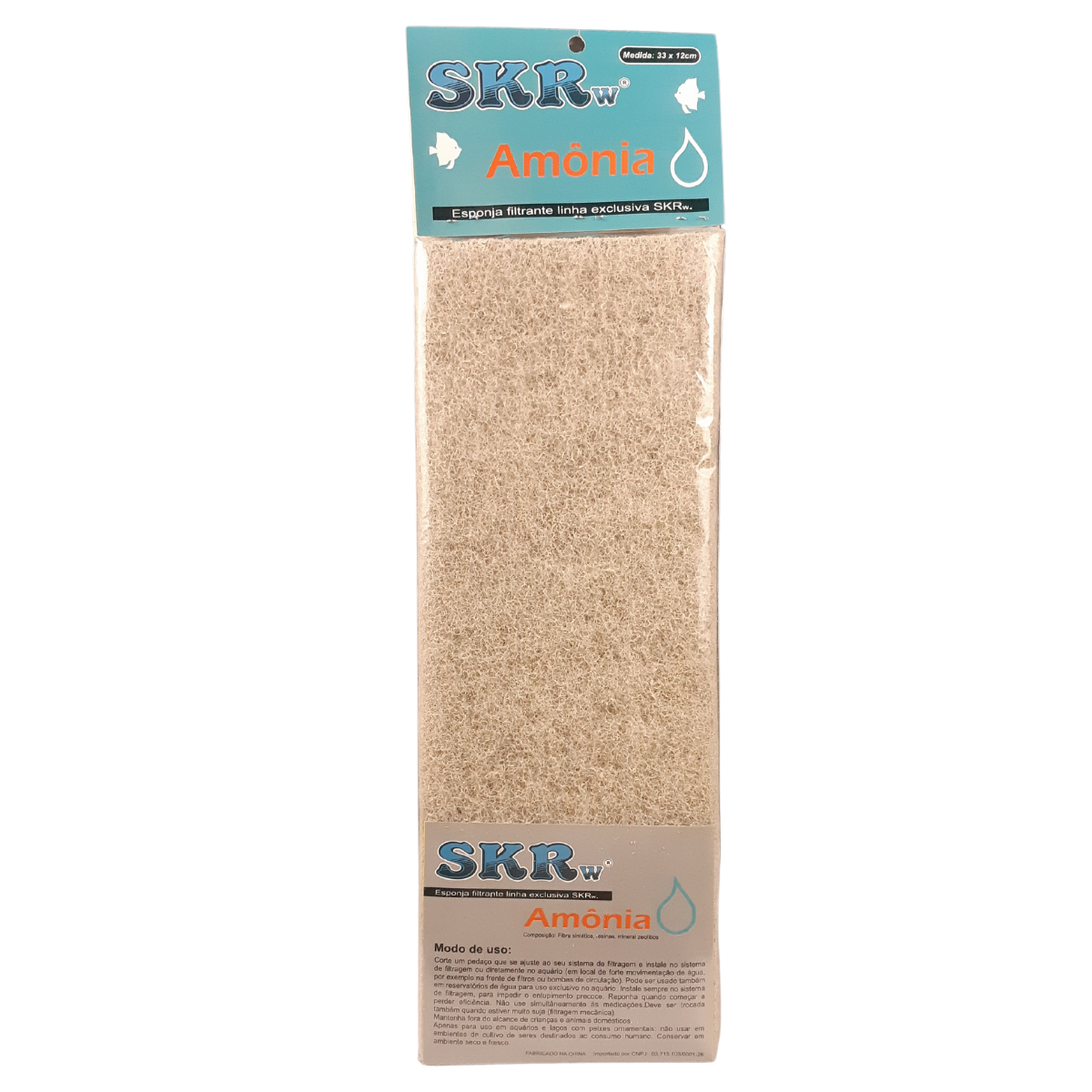 ESPONJA FILTRANTE SKRw REMOVE AMONIA   33X12CM
