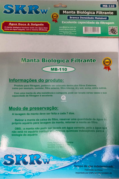 MANTA BIOLOGICA BRANCA SKRw 25X29X0.5 cm