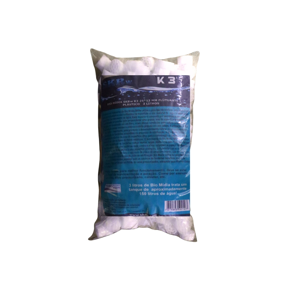 MÍDIA K3 FILTRAGEM BIOLÓGICA 25x12MM 3L SKRw