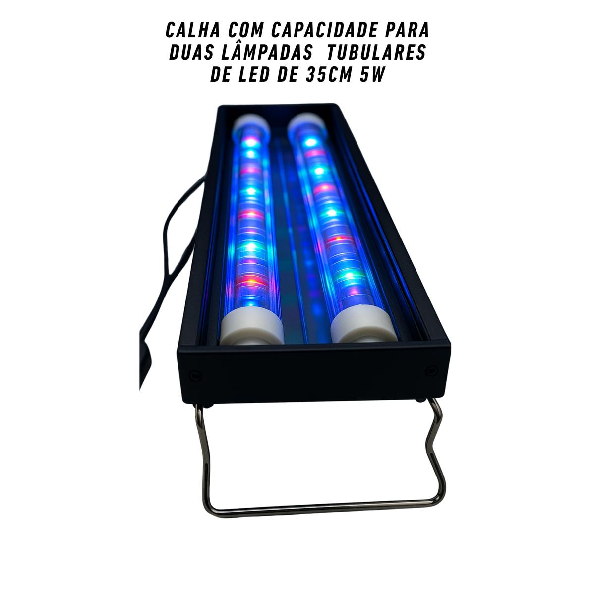 Luminária SKRw L-45 com 2 Lâmpadas para aqaurio plantado 45 a 60 cm