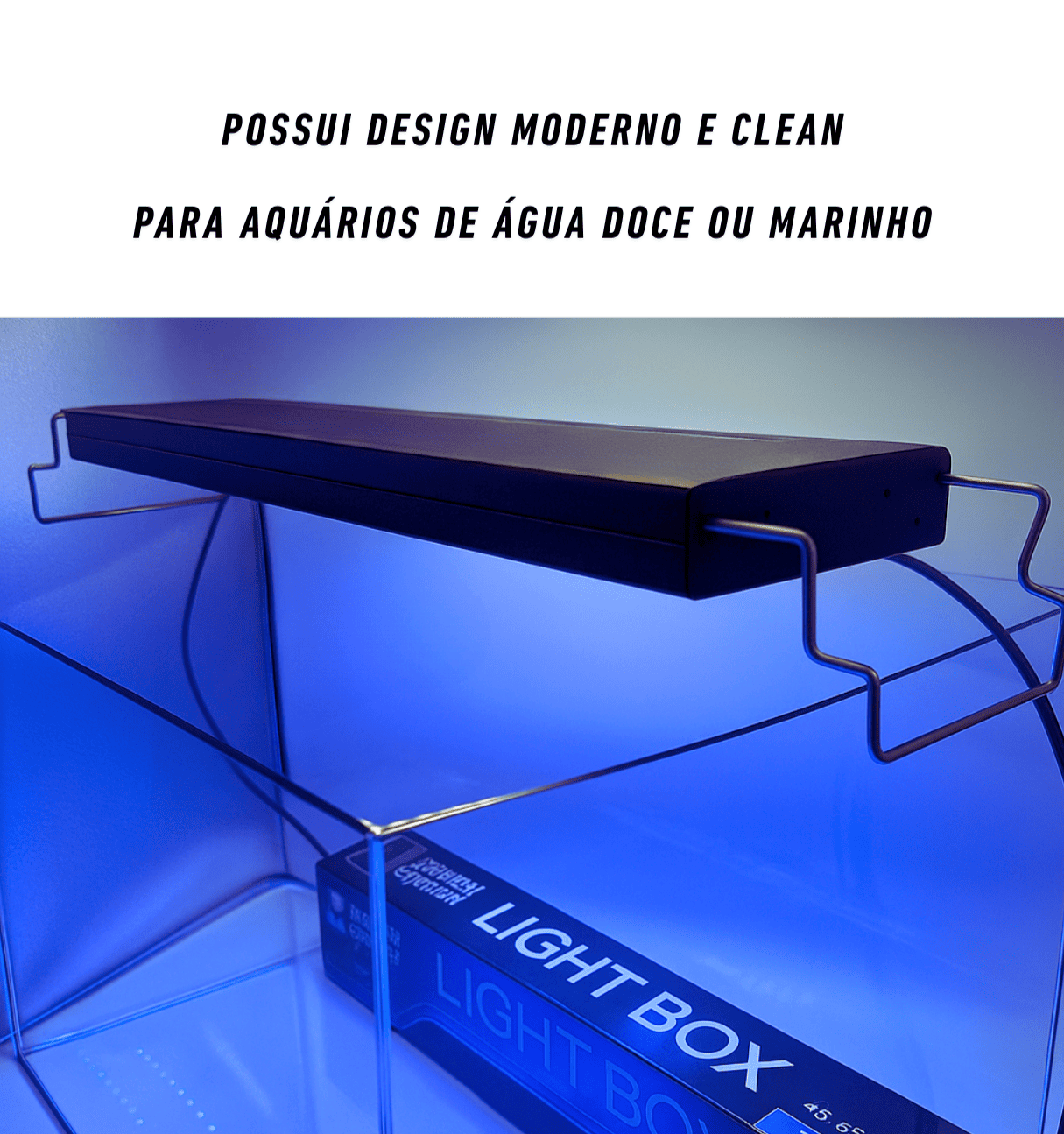 Luminária SKRw L-45 com 2 Lâmpadas Azul e Branca - 45 a 60 cm