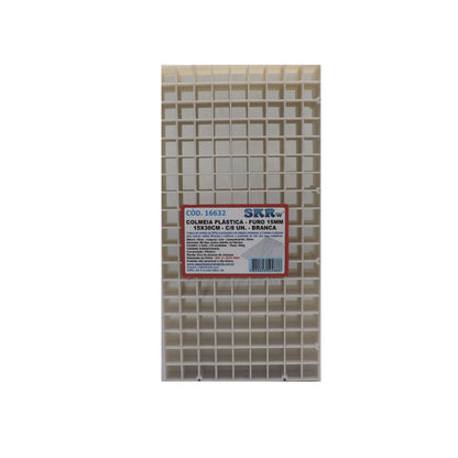 COLMEIA PLASTICA FURO 15MM 15X30CM C/ 8 BRANC SKRw